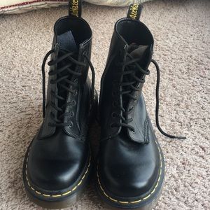 Black Leather Dr. Marten boots